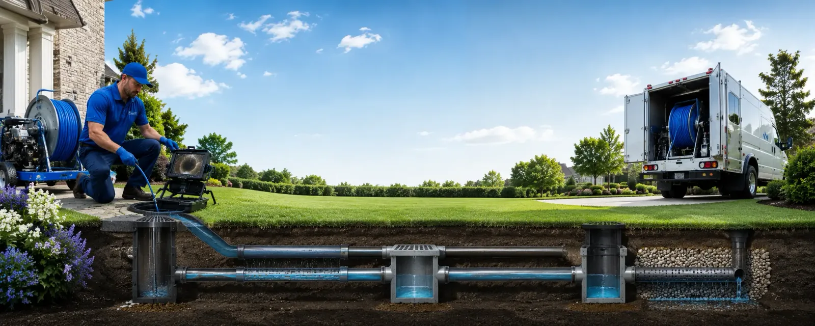 Outdoor drain cleaning information for Drury, MA